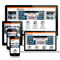 Versiones responsive de sitio web de clnica de gastroenterologa Bogot